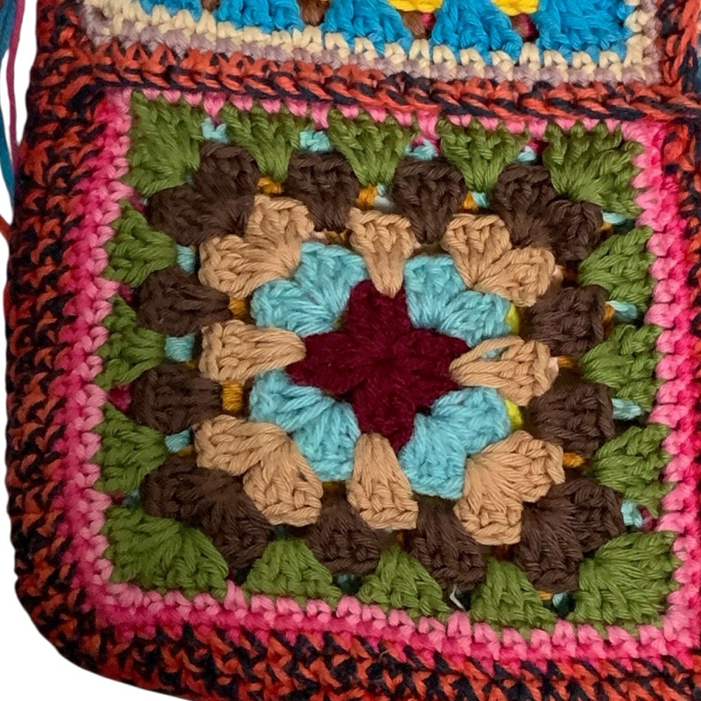 Handmade Crochet Granny Square Bag - Picture 8 of 15